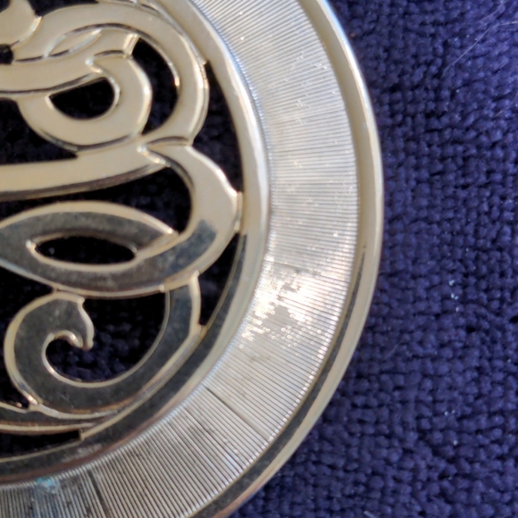 Faux Monogram Brooch - Picture 4 of 4